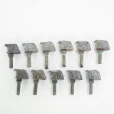 WWII US MK 2 Grenade Fuse Lot W/Red Washers (11)