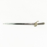 19th C German Hunting Cutlass Sword-Gold Engraving