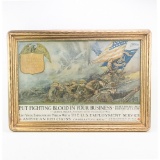 WWI US Red Cross Put Blood In Business Poster 1918