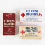 WWII American Red Cross Cough Drops Box Lot (3)