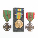 WWI US Victory Medal, French Croix De Guerre Lot
