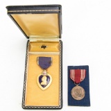 WWII US Purple Heart In Case Medal Lot