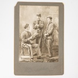 1890s 1910s Univerity Iowa ROTC? Photograph Card