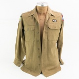 WWII US Army 82nd Airborne Shirt W/ Patch Wings