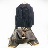 WWII US Leather Flight Pants,Coast Guard Peacoat
