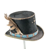 Native American Decorated Relic Top Hat