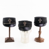 Vintage Knights Templar Visor Cap Hat Lot (3) Frat