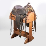 Vintage Fred Mueller American Quarter Horse Saddle