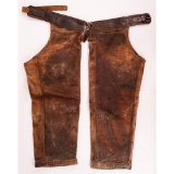 Vintage Step in Brown Heavy Leather Chaps
