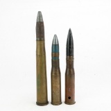 WWII US 40mm & 37mm Round Shell Lot-1941 Bofors