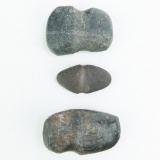 3 Native American Stone War Club Heads
