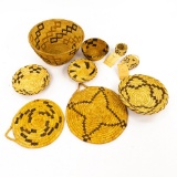 9 Tohono O'odham (Papago) Coiled Baskets
