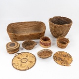 8 Native American Baskets Various Tribal Nations