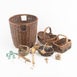 Lot of 5 Woven Baskets