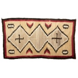 Navajo Rug with Whirligig Log Design