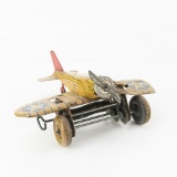 Pre WWII Marx US Army 712 Airplane Wind-up Tin Toy