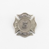Wilmette IL Fire Department Hat Badge #5