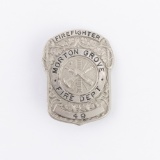 Morton Grove IL Fire Dept. Firefighter Badge #49