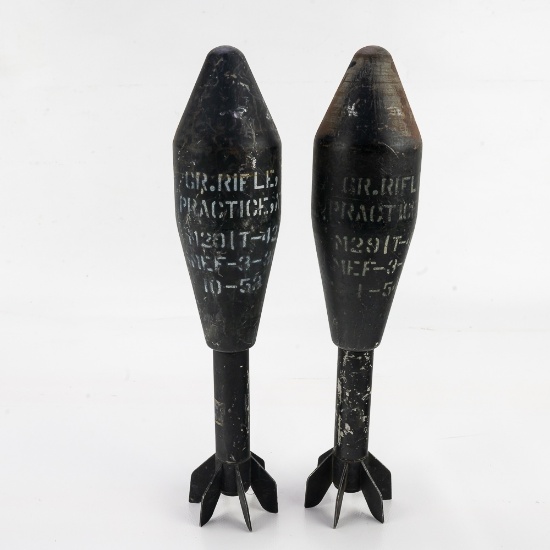 Korean War Era US M29 (T42) Rifle Grenade Lot of 2