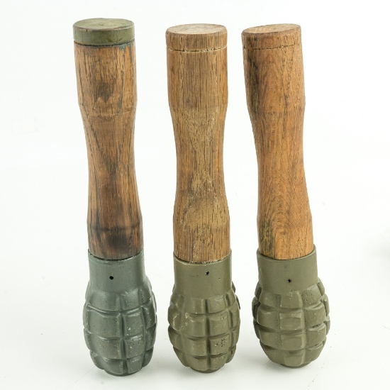 Communist Chinese Training Frag Stick Grenade Lot