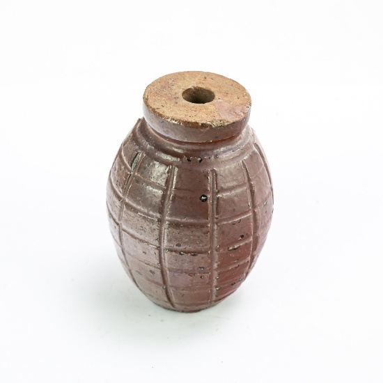WWII Japanese Late Serrated Ceramic Hand Grenade