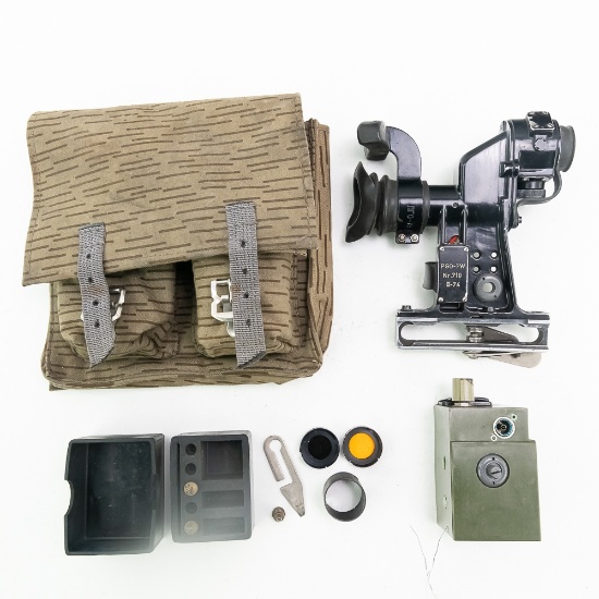 Soviet Russian RPG 7W PGO Scope Set In Pouch-AK-74