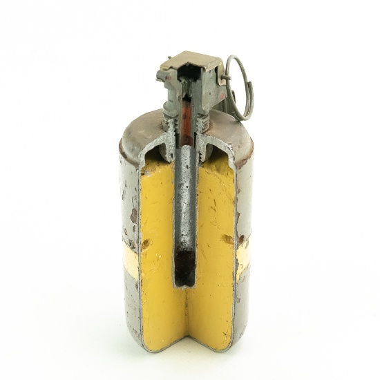 Post WWII US M15 WP Smoke Cutaway Hand Grenade