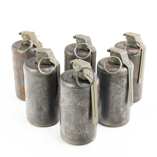 WWII & Post US M15 WP Smoke Grenade Lot (6)