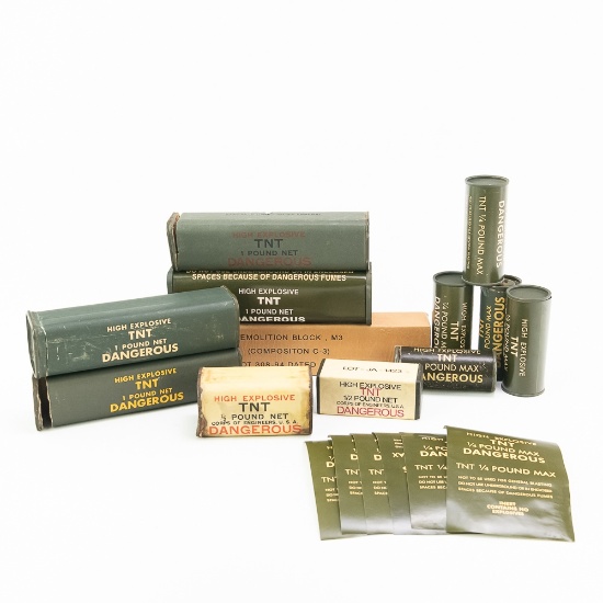 WWII To Vietnam US HE TNT C3 Block Stick Lot