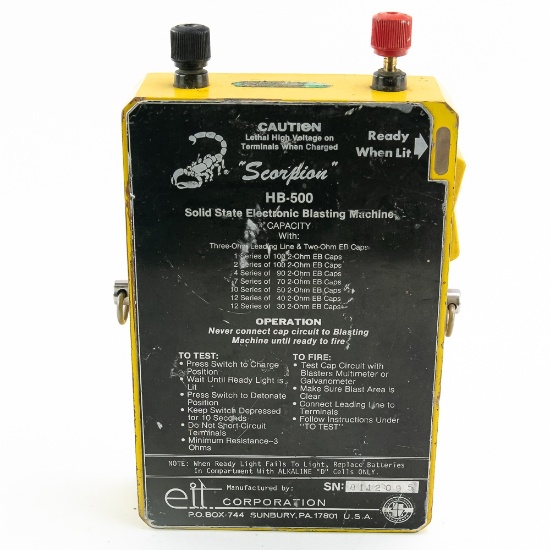 EIT Scorpion HB-500 Electronic Blasting Machine