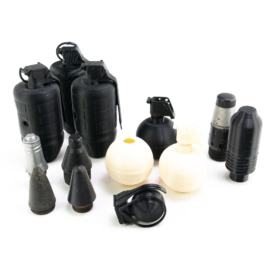 3D Printer Mixed Grenade & Fuse Lot O (13) WP