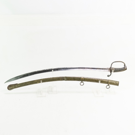 Civil War Era German Cavalry Sword-Blued Etched