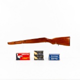 Ammunition & Wooden SKS Stock