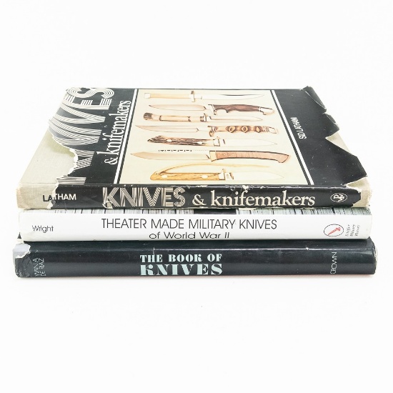 (3) Hardcover Books - Knife Related