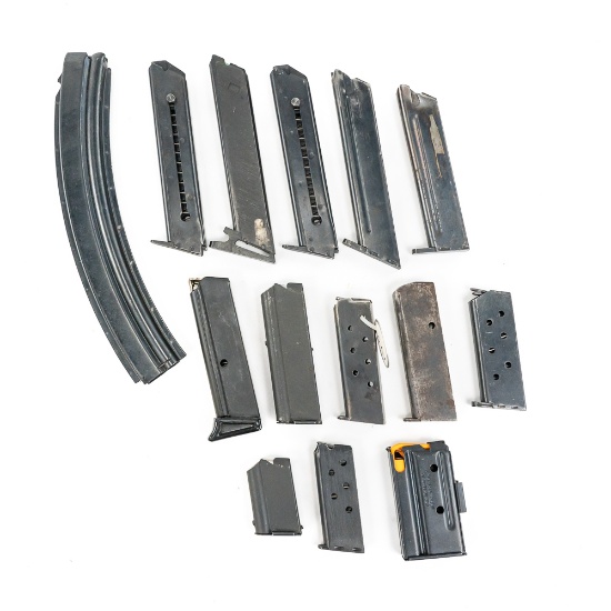 Multiple Small Pistol & .22cal Magazines