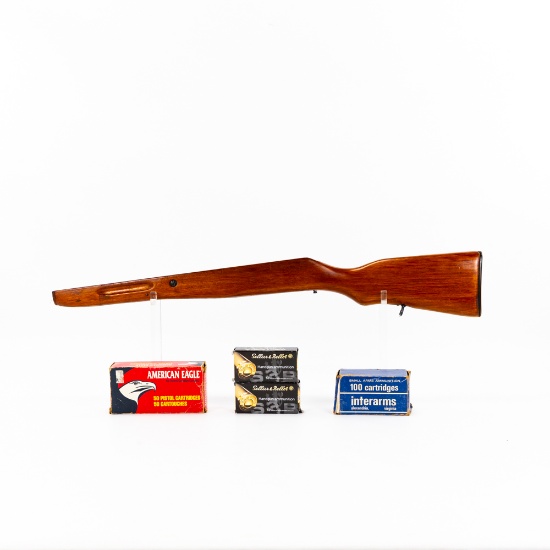 Ammunition & Wooden SKS Stock