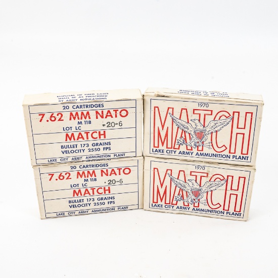80rds 7.62 Nato Lake City Match Ammunition
