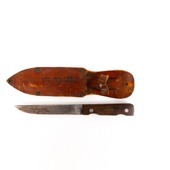Antique Lamson & Goodnow Knife & Leather Sheath