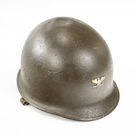 WWII US Army Colonel M1 Helmet-Front Seam