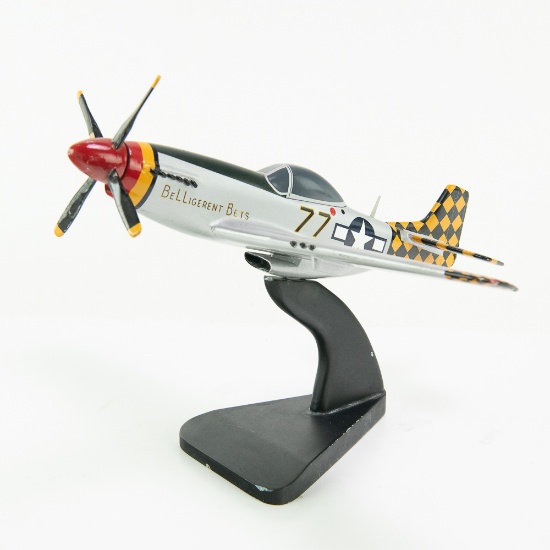 P-51 Mustang "Belligerent Bets" Wood Model Plane
