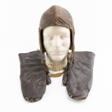 WWII Canadian B Type Flight Helmet-Gloves Mittens