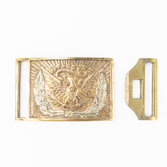 Civil War Union Officer's Belt Buckle W/ Keeper A