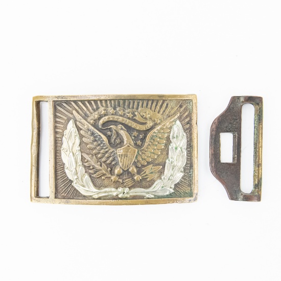Civil War Union Officer's Belt Buckle W/ Keeper B