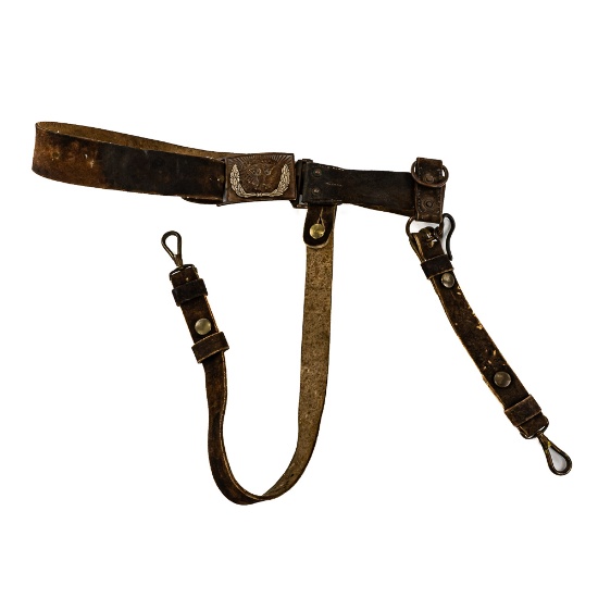 Civil War Union Officer Belt & Buckle W/Straps A