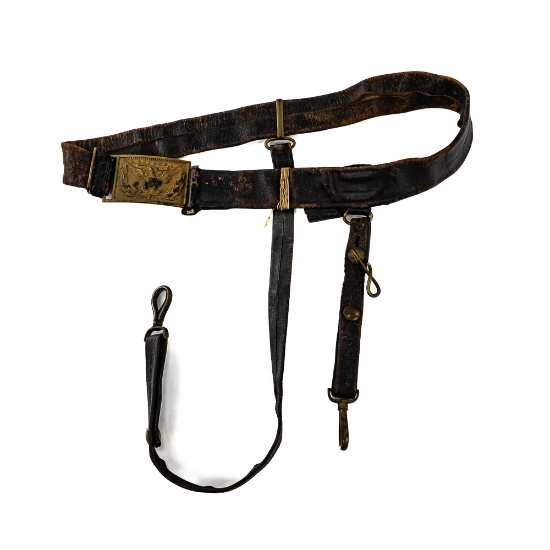 Civil War Union Officer Belt & Buckle W/Straps