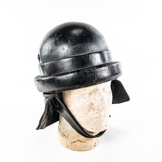 WWII Italian Army Tanker-Motorcycle Helmet