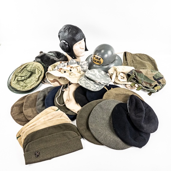 Head Coverings, Army, USMC, US and Foreign