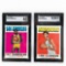 71-72 Topps #70 Chamberlain  #100 Lew Alcindor SGC