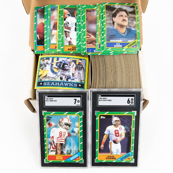 1986 Topps NFL Complete Set Rice 7 Young 6