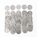 (50) Assorted Washington 90% Silver Quarters 25C